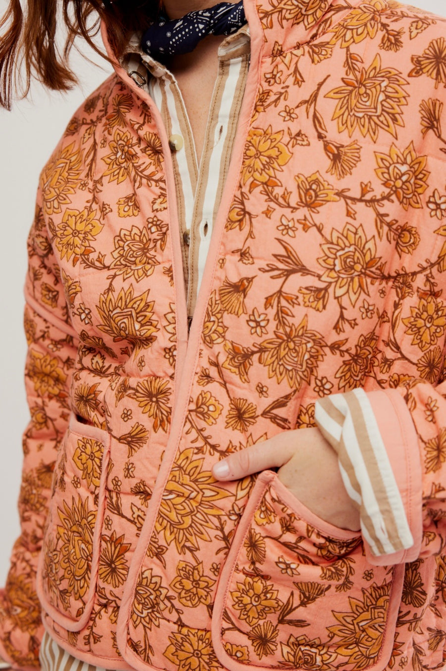VINTAGE TERRACOTTA | CHAQUETA ACOLCHADA FLORAL