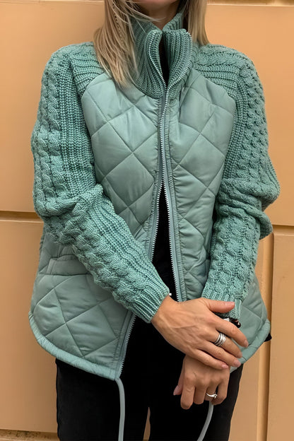 PARIS | CHAQUETA ACOLCHADA CON MANGAS DE PUNTO