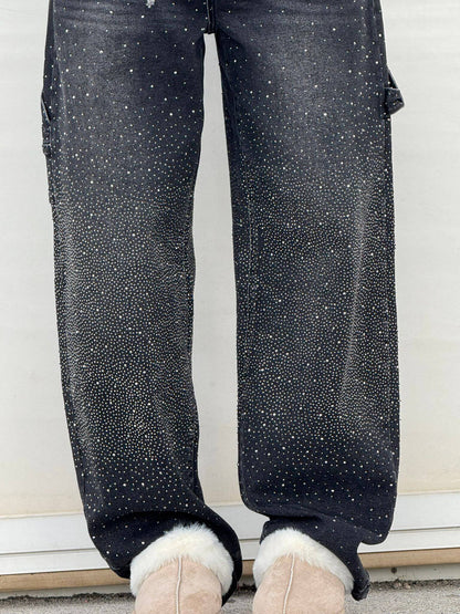 VAQUEROS BALLON SHINE DENIM