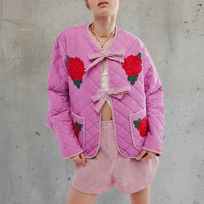 CHAQUETA ACOLCHADA PINK FLOWER
