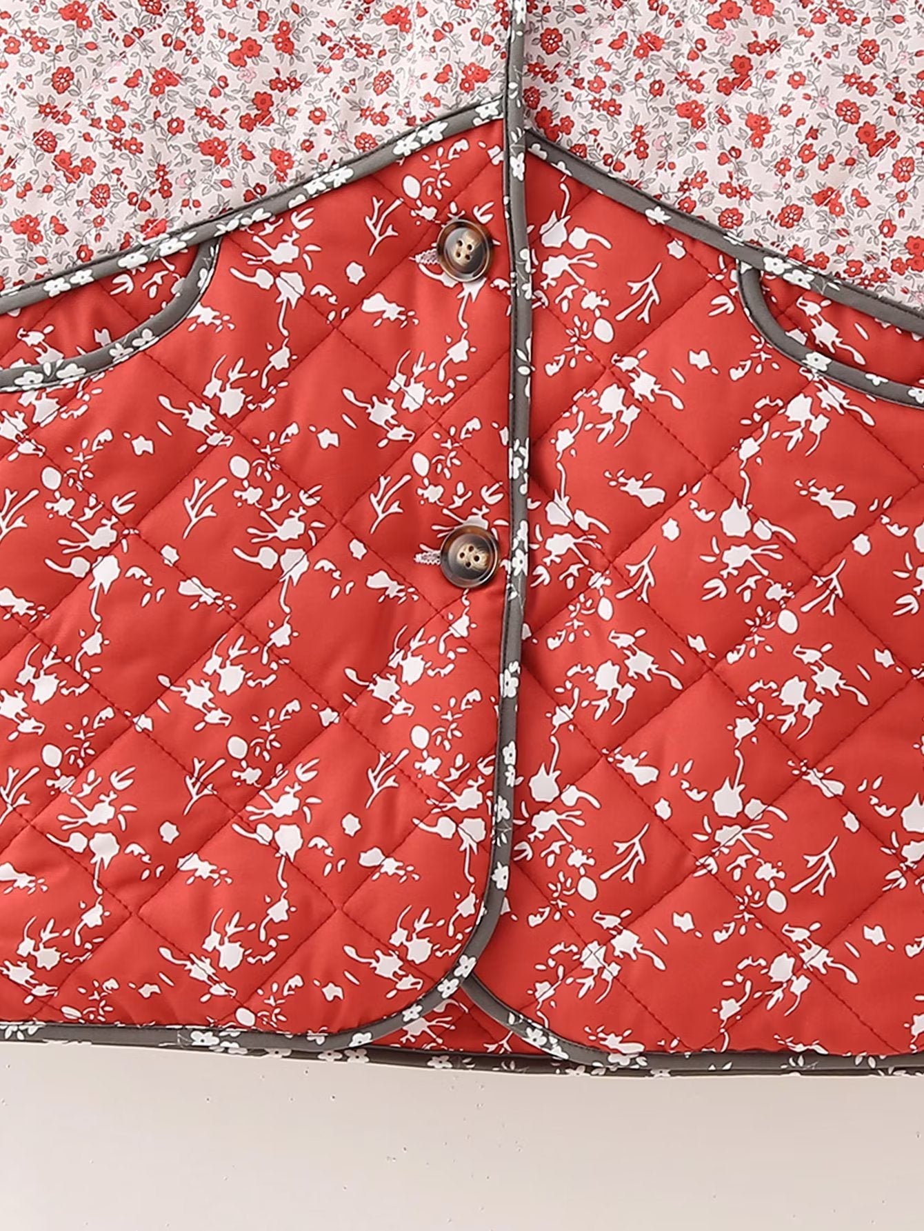 ROUGE | CHAQUETA ACOLCHADA ROJO FLORAL