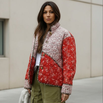 ROUGE | CHAQUETA ACOLCHADA ROJO FLORAL