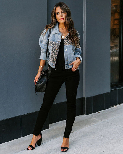 URBAN WILD | CHAQUETA VAQUERA CON PATRÓN DE LEOPARDO