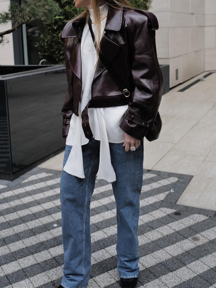 REBEL | CHAQUETA TENDENCIA BURDEOS EN CUERO VEGANO