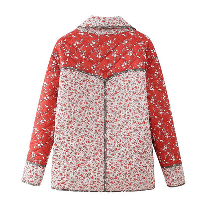 ROUGE | CHAQUETA ACOLCHADA ROJO FLORAL