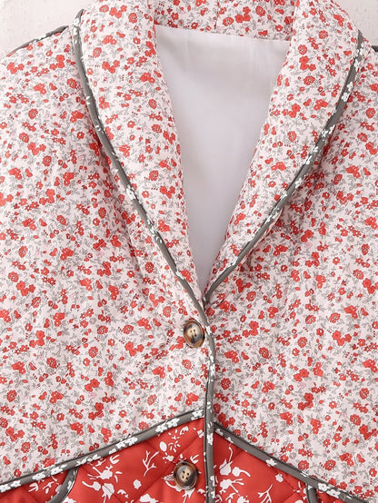 ROUGE | CHAQUETA ACOLCHADA ROJO FLORAL