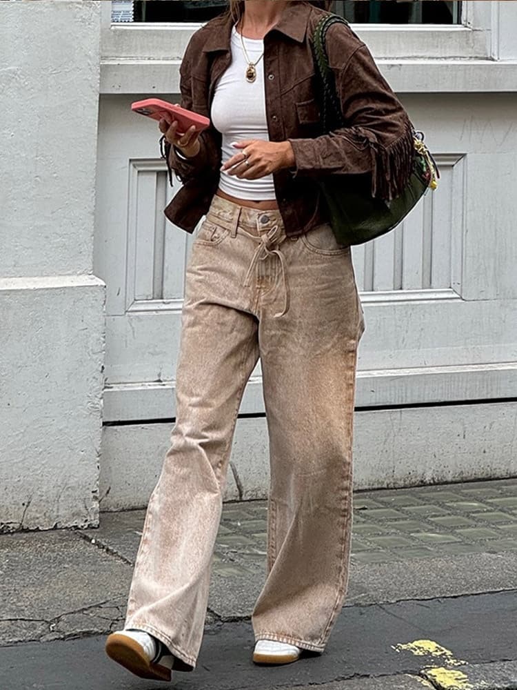 WESTERN SOUL | CHAQUETA DE ANTE EFECTO GAMUZA CON FLECOS