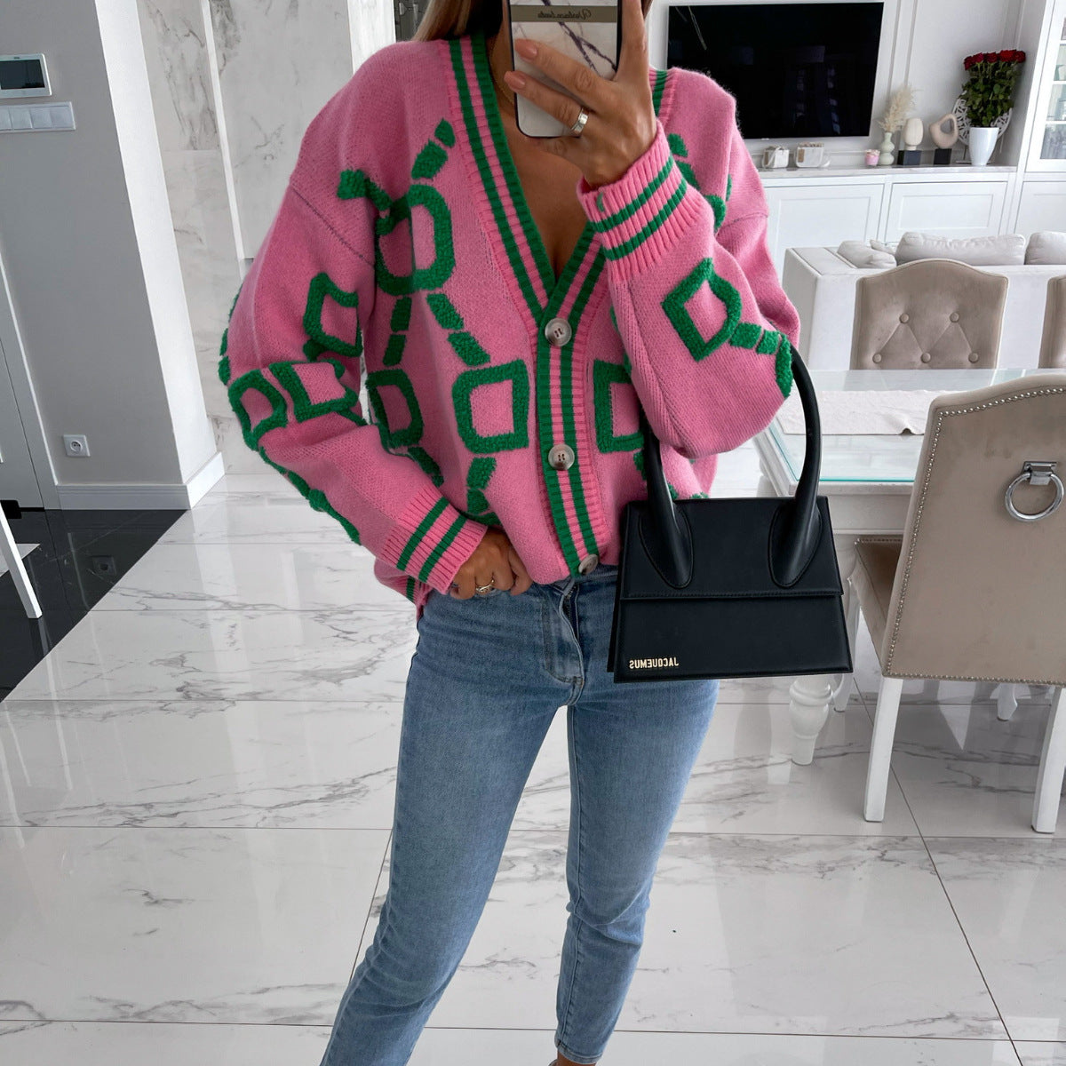 OLIVIA ICON | CÁRDIGAN GEOMÉTRICO SUAVE