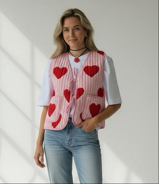 LOVE EDITION | CHALECO ACOLCHADO DE CORAZONES