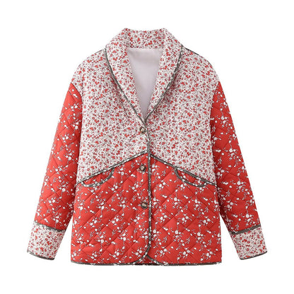 ROUGE | CHAQUETA ACOLCHADA ROJO FLORAL