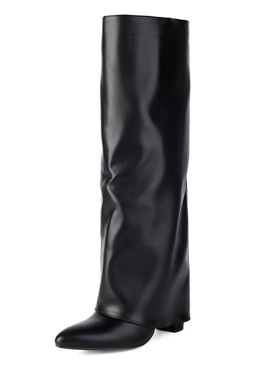 ELEGANTI | BOTAS DE TACÓN CUADRADOS EFECTO PANTALÓN