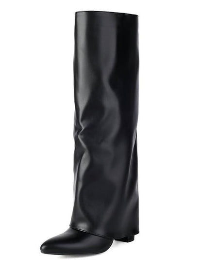 ELEGANTI | BOTAS DE TACÓN CUADRADOS EFECTO PANTALÓN