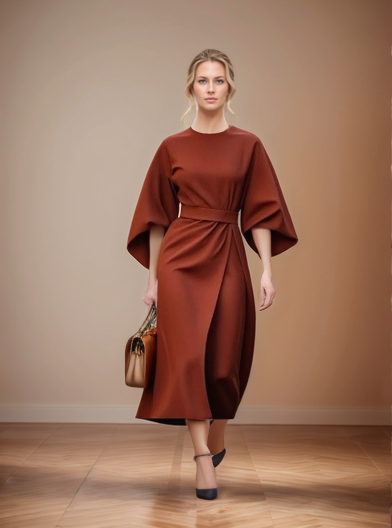 OSLO| VESTIDO MINIMALISTA CON CINTURÓN AJUSTABLE