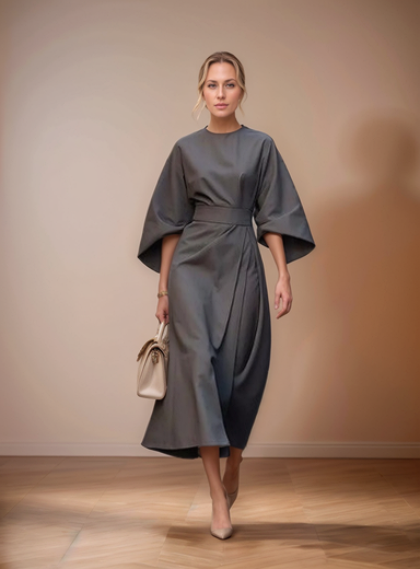 OSLO| VESTIDO MINIMALISTA CON CINTURÓN AJUSTABLE