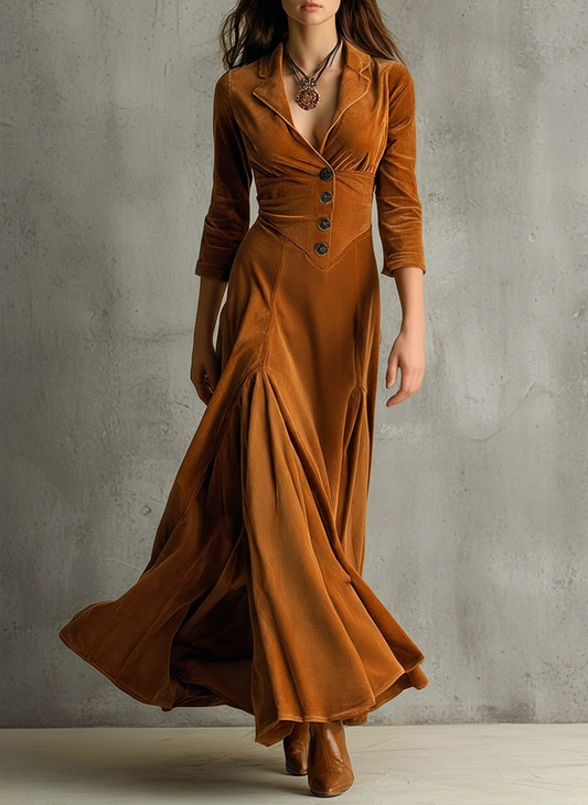 SAN FRANCISCO | VESTIDO LARGO DE TERCIOPELO