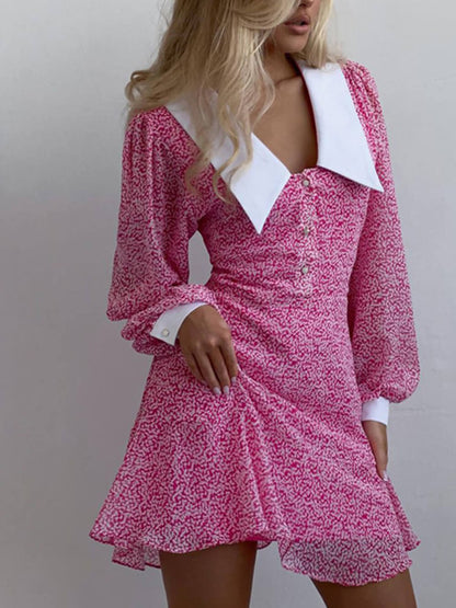 DAISY | VESTIDO ROSA ROMÁNTICO CON SOLAPAS