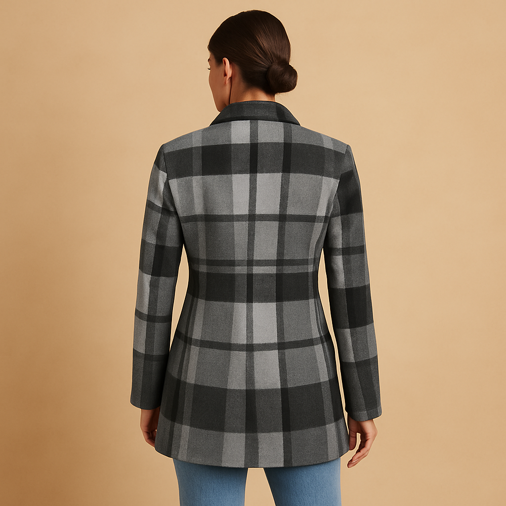 BLAZER A CUADROS OLIVIA COLLECTION