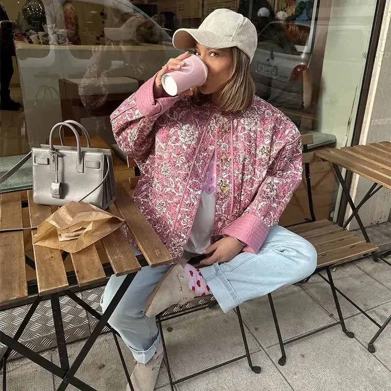 VINTAGE ROSÉ | CHAQUETA ACOLCHADA FLORAL