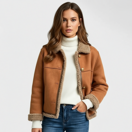 ISABEL| CHAQUETA DE PIEL DE OVEJA ABOTONADA