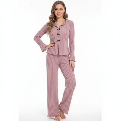 ELEGANCE NIGHT | PIJAMA DE CANALÉ CON LAZOS