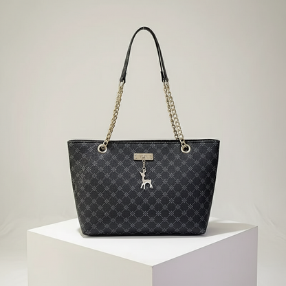 BLACK LUXE CHAIN| BOLSO CUERO VEGANO OLIVIA