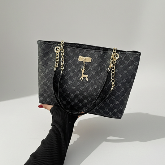 BLACK LUXE CHAIN| BOLSO CUERO VEGANO OLIVIA