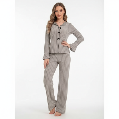 ELEGANCE NIGHT | PIJAMA DE CANALÉ CON LAZOS