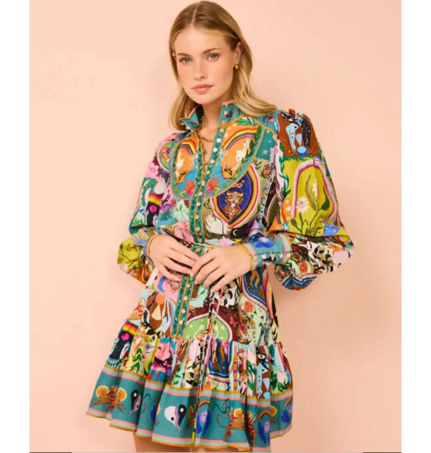 EXCLUSIVE | VESTIDO SATINADO ESTAMPADO