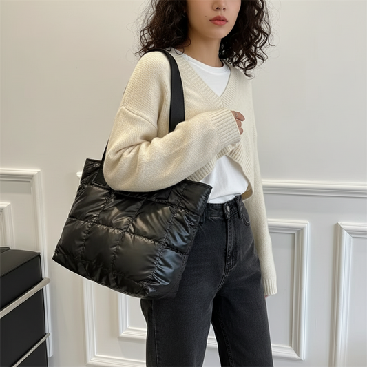 PUFFY URBAN| BOLSO NEGRO ACOLCHADO MAXI
