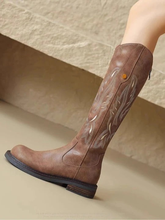 OESTE LUX| BOTAS ESTILO COWBOY PUNTA REDONDA