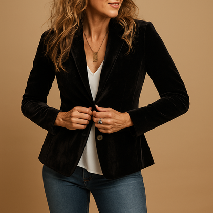 BLAZER RETRO NEGRO OLIVIA COLLECTION